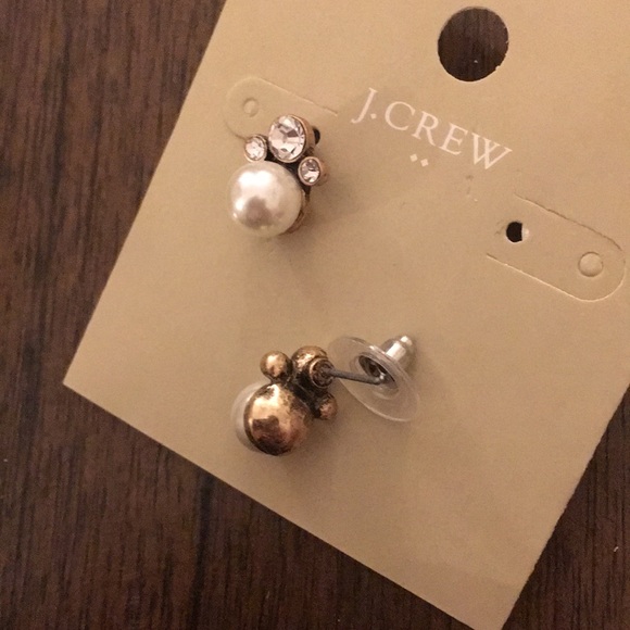 J. Crew Pearl and Crystal Studs - Picture 2 of 3